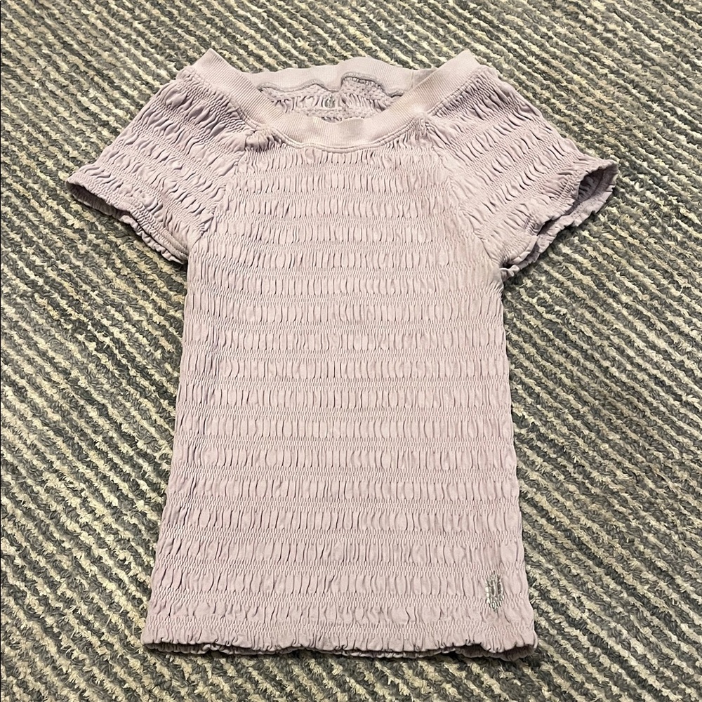 FP Movement by Free People Lilac Short Sleeve Top